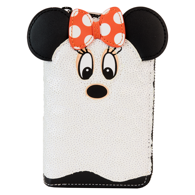 Disney Minnie Mouse Exclusive Ghost Costume Glow Zip Around Wallet