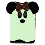 Disney Minnie Mouse Exclusive Ghost Costume Glow Zip Around Wallet