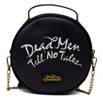 PIRATES OF THE CARIBBEAN DEAD MEN TELL NO TALES WITH AZTEC COIN FACE BLACK CROSSBODY BAG