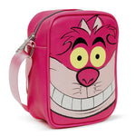 CROSSBODY BAG - ALICE IN WONDERLAND'S CHESHIRE CAT CHARACTER FACE CLOSE-UP WITH GITD EYES GREEN