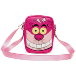 CROSSBODY BAG - ALICE IN WONDERLAND'S CHESHIRE CAT CHARACTER FACE CLOSE-UP WITH GITD EYES GREEN