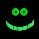 CROSSBODY BAG - ALICE IN WONDERLAND'S CHESHIRE CAT CHARACTER FACE CLOSE-UP WITH GITD EYES GREEN