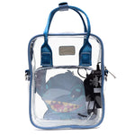 CLEAR LIGHT-UP CROSSBODY BAG WITH HANDLES - LILO & STITCH STITCH SMILING EXPRESSION