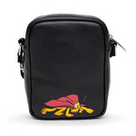 CROSSBODY BAG - DISNEY HALLOWEEN MICKEY MOUSE AND PLUTO DRACULA POSES BLACK