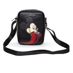 CROSSBODY BAG - DISNEY HALLOWEEN MICKEY MOUSE AND PLUTO DRACULA POSES BLACK