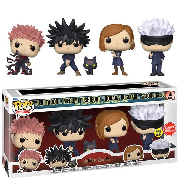 Jujutsu Kaisen - Yhuji Itadori/Megumi Fushiguro/Nobara Kugiaki/Satoru Gojo (4 pack)