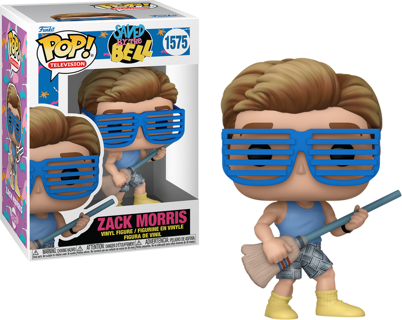 Saved by the Bell 30th Anniversary Zach Morris with Broom Funko Pop! Vinyl Figure #1575