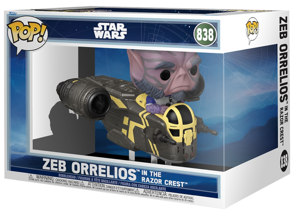 Star Wars: The Mandalorian and Grogu Zeb Orrelios in The Razor Crest Deluxe Funko Pop! Ride #838