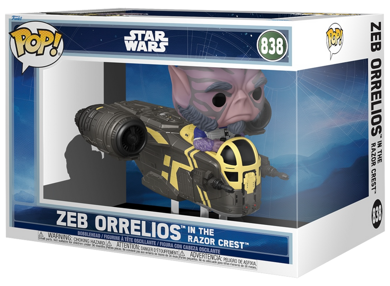 Star Wars: The Mandalorian and Grogu Zeb Orrelios in The Razor Crest Deluxe Funko Pop! Ride #838