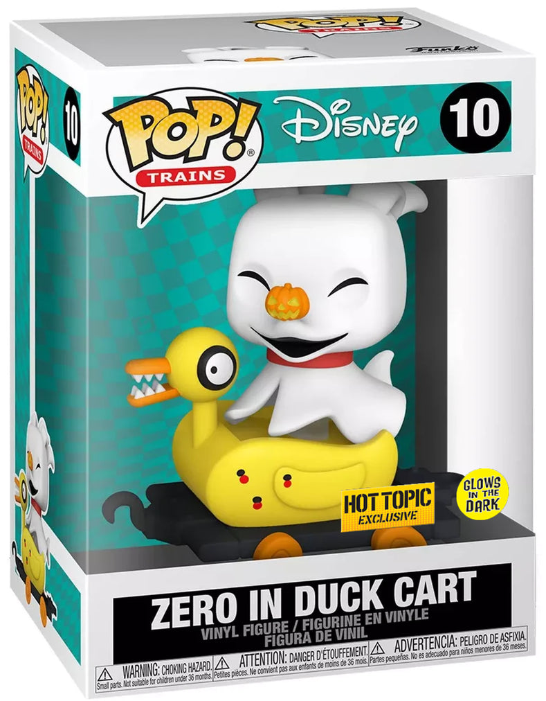 Nightmare Before Christmas Zero in Duck Cart Pop! Train (Glows in the Dark) HT Exclusive #10