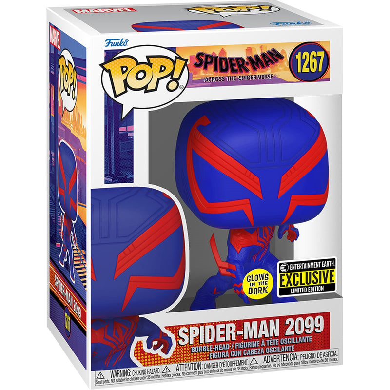 Spider-Man: Across the Spider-Verse Spider-Man 2099 Glow-in-the-Dark Pop! Vinyl Figure (EE Exclusive) #1267