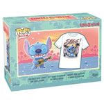 Lilo & Stitch Stitch with Ukelele Flocked Funko Pop! Vinyl Figure #1044 and Adult Pop! T-Shirt 2-Pack (Size L)