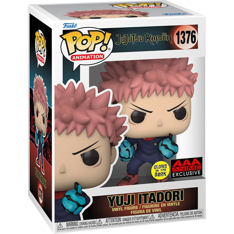 Jujutsu Kaisen Yuji Itadori Divergent Fist Glow-in-the Dark Funko Pop! #1376 - AAA Anime Exclusive
