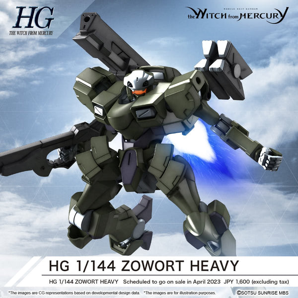 Mobile Suit Gundam: The Witch from Mercury Zowort Heavy High Grade 1:144 Scale Model Kit