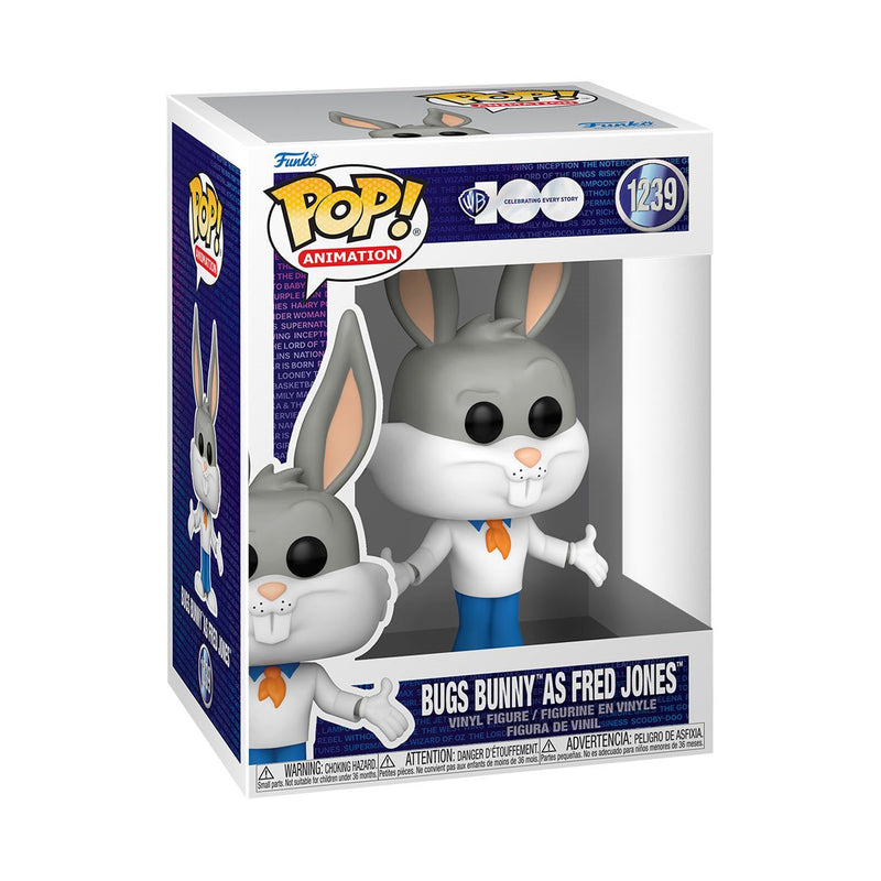Warner Bros. 100th Anniversary Looney Tunes X Scooby-Doo Bugs Bunny as Fred Jones Funko Pop! Vinyl Figure #1239