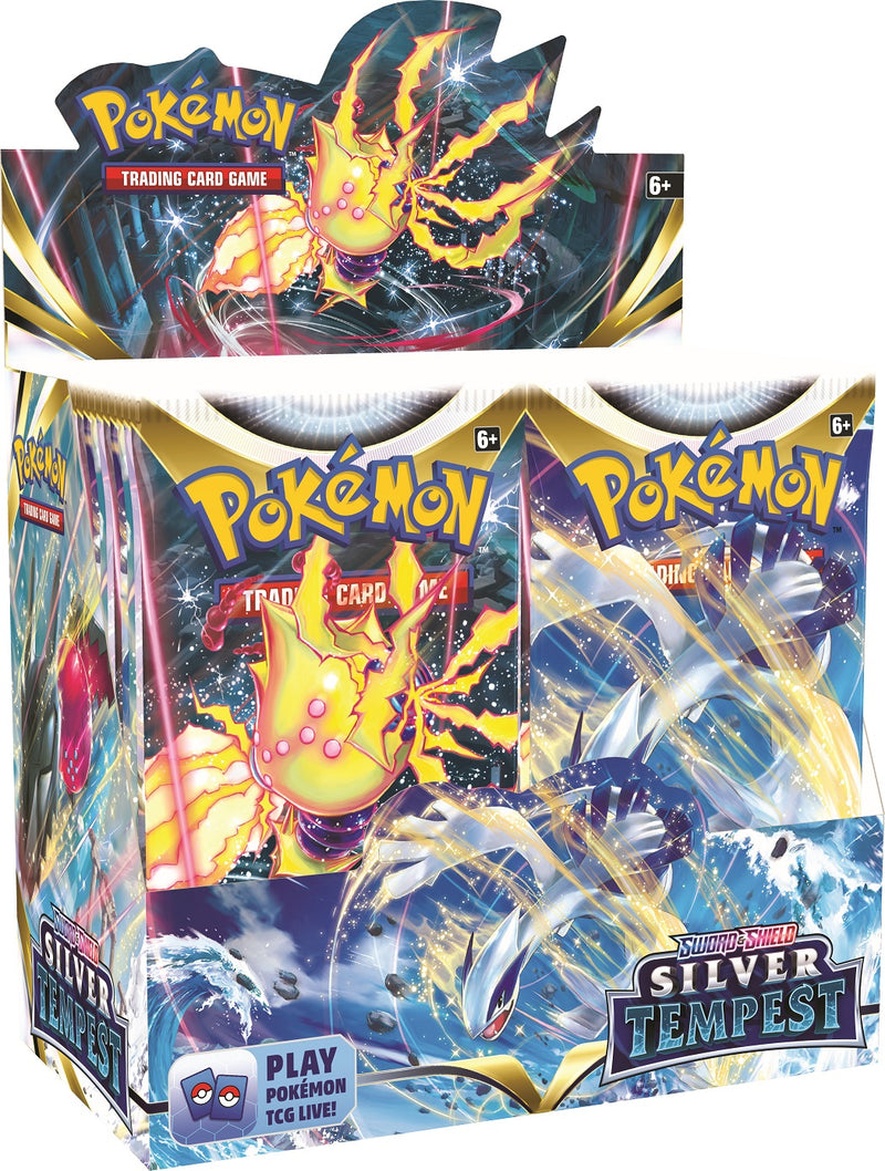 Pokemon Sword and Shield 12 Silver Tempest Booster Trading Cards (10 cards in a pack)