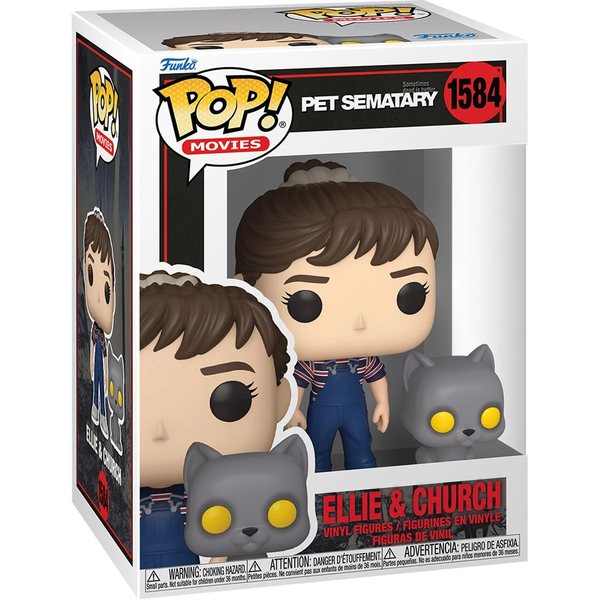 Pet Sematary Ellie and Church Funko Pop! Vinyl Figure # 1584 and Buddy