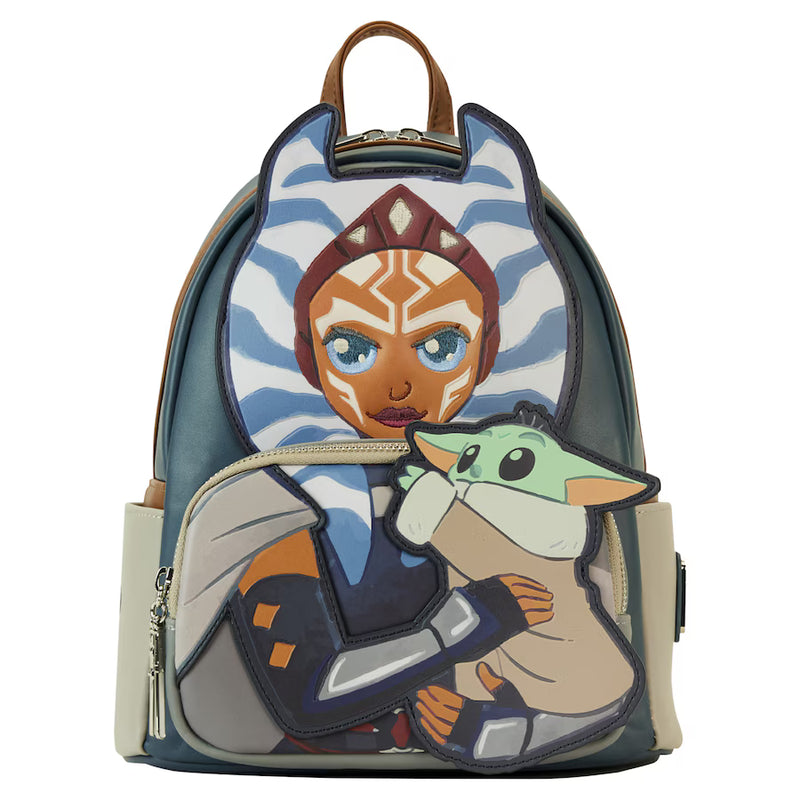 The Mandalorian Loungefly Ahsoka Holding Grogu Cosplay Mini Backpack