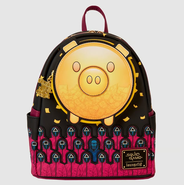 Loungefly-Squid Game Piggy Bank Masked Men Glow in the Dark Backpack