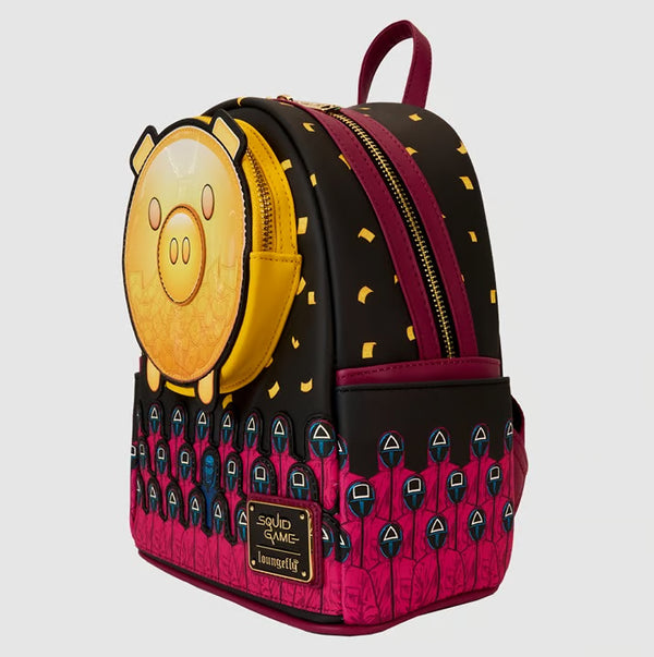 Loungefly-Squid Game Piggy Bank Masked Men Glow in the Dark Backpack