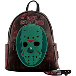 Loungefly Halloween Friday the 13th Jason Cosplay Glow in the Dark Mini Backpack