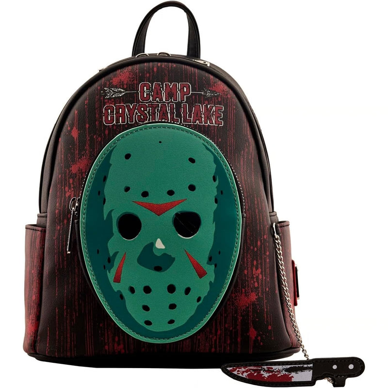Loungefly Halloween Friday the 13th Jason Cosplay Glow in the Dark Mini Backpack