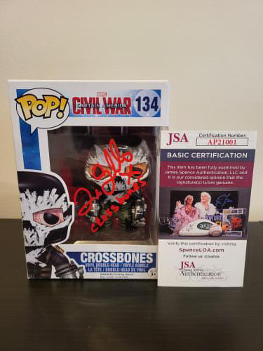 Frank Grillo Dual-Color Signed and Inscribed Civil War Crossbones Funko Pop