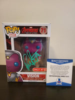Paul Bettany Signed Target Exclusive Avengers Age of Ultron Vision Funko Pop