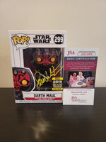 Sam Witwer Dual-Color Signed and Inscribed Star Wars 2019 Galactic Convention Exclusive Darth Maul Funko Pop