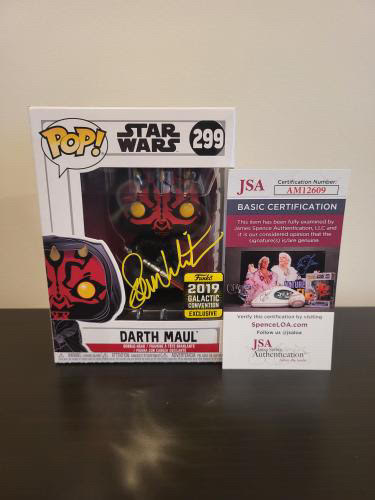 Sam Witwer Dual-Color Signed and Inscribed Star Wars 2019 Galactic Convention Exclusive Darth Maul Funko Pop