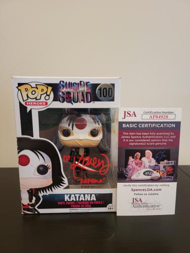 Karen Fukuhara Dual-Color Signed and Inscribed Suicide Squad Katana Funko Pop