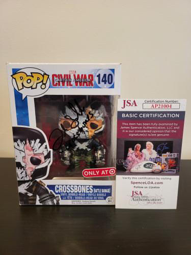 Frank Grillo Dual-Color Signed and Inscribed Civil War Crossbones Funko Pop