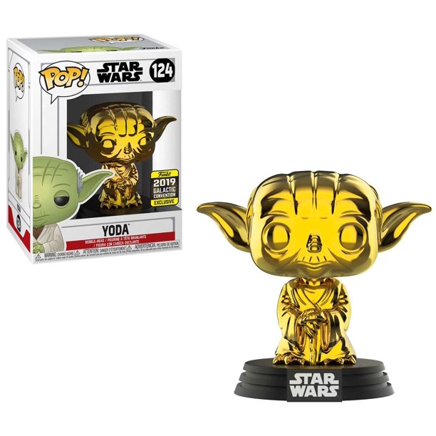 Star Wars - Yoda (Gold Chrome) Galactic Convention Exclusive #124 (VAULTED)