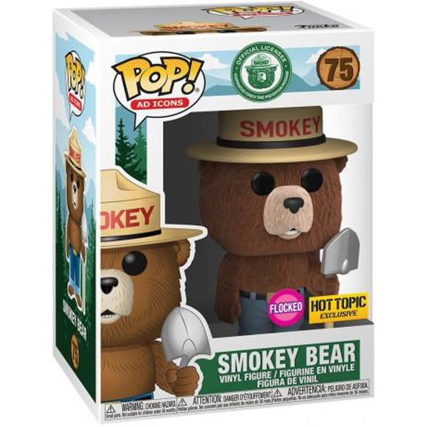 Ad Icons Hot Topic Flocked SMOKEY THE BEAR (Vaulted) #75