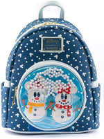 Loungefly Disney Snowman Mickey Minnie Snow Globe Mini Backpack