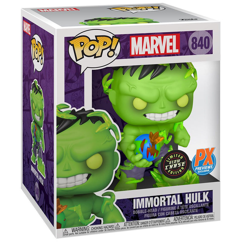 Marvel - Immortal Hulk, 6" Inch Pop!- Glow in the Dark Chase - PX Previews #840