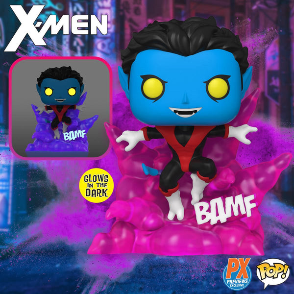X-Men Teleporting Nightcrawler Glow-in-the-Dark Deluxe Pop! Vinyl Figure - PX Exclusive #1124