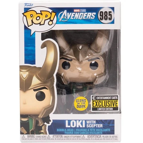 Avengers Loki with Scepter Pop! Vinyl Figure - Entertainment Earth Exclusive