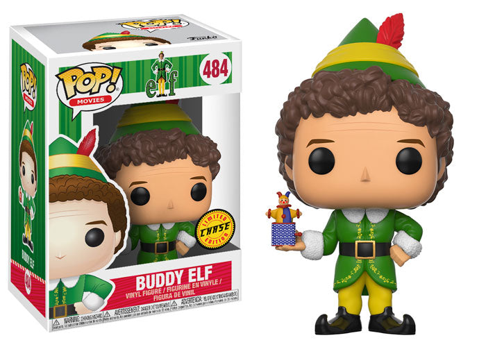Elf - Buddy Elf holding a jack-in -the box toy (Chase) #484 (VAULTED)