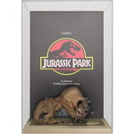 Jurassic Park Tyrannosaurus Rex 6-Inch Pop! Figure and Velociraptor Pop! Movie Poster with Case