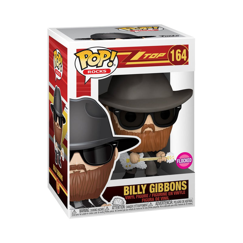 ZZ Top Billy Gibbons Flocked Pop! #164