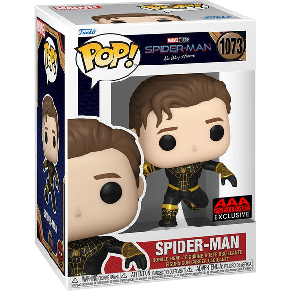 Marvel - Spider-Man: No Way Home Unmasked Spider-Man Black Suit Pop! Vinyl Figure - AAA Anime Exclusive #1073