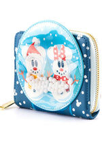 Mickey & Minnie Snow Globe Zip Around Wallet