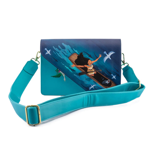 LOUNGEFLY DISNEY POCAHONTAS JUST AROUND THE RIVER BEND CROSSBODY PURSE