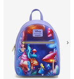 Loungefly Disney Alice in Wonderland Mushroom Caterpillar Mini Backpack Bag