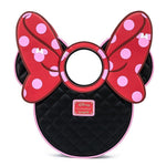 Loungefly Disney Minnie Mouse Quilted Bow Head Large Crossbody Bag