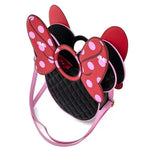 Loungefly Disney Minnie Mouse Quilted Bow Head Large Crossbody Bag