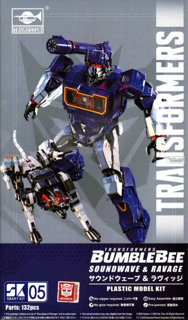 Trumpeter Transformers Bumblebee - Soundwave & Ravage (Easy Build Plastic Model Kit)